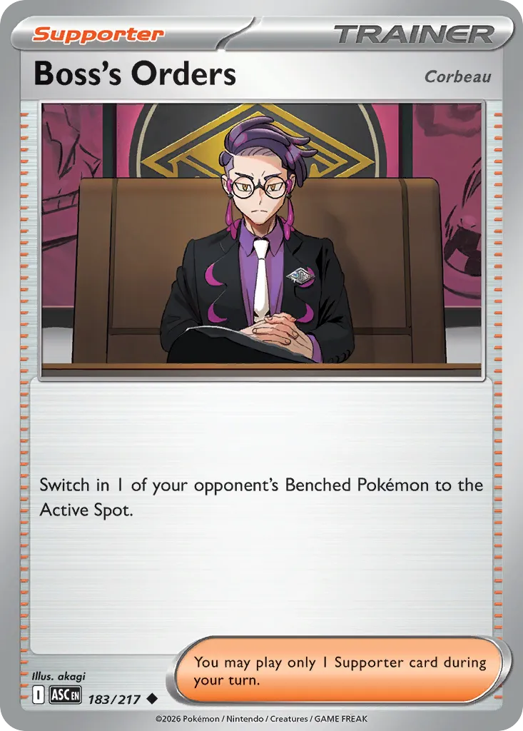 2026 Ascended Heroes Boss's Orders: Corbeau #183/217 Uncommon card image