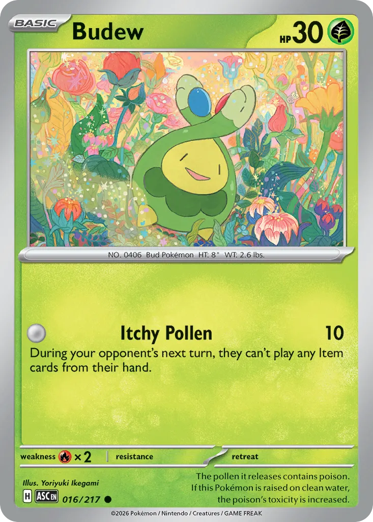 2026 Ascended Heroes Budew #016/217 Common card image
