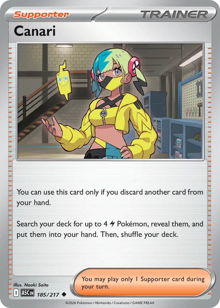 2026 Ascended Heroes Canari #185/217 Uncommon card image