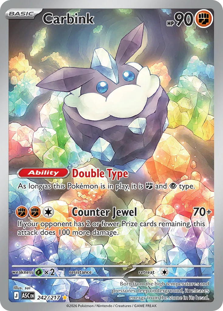 2026 Ascended Heroes Carbink #242/217 Illustration Rare card image