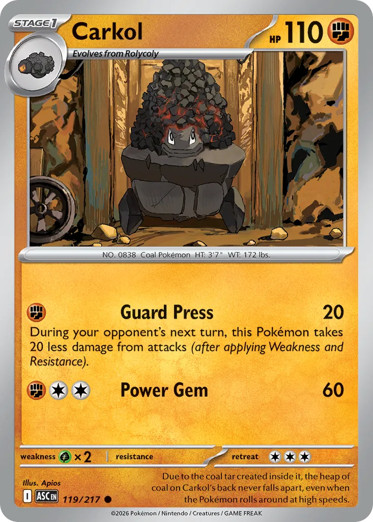 2026 Ascended Heroes Carkol Common #119/217 Common card image