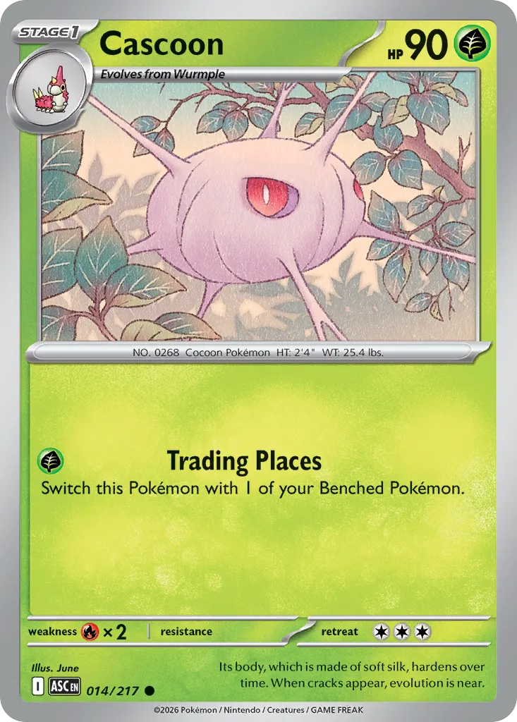 2026 Ascended Heroes Cascoon Common #014/217 Common card image