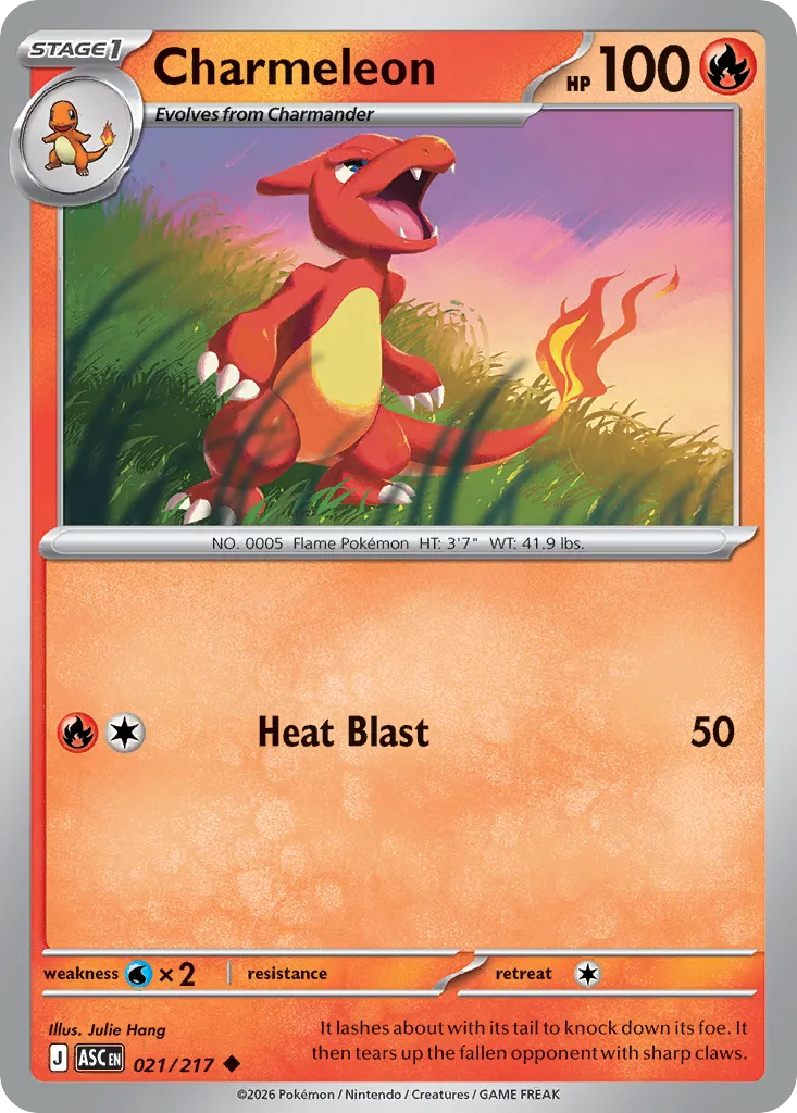 2026 Ascended Heroes Charmeleon Uncommon #021/217 Uncommon card image
