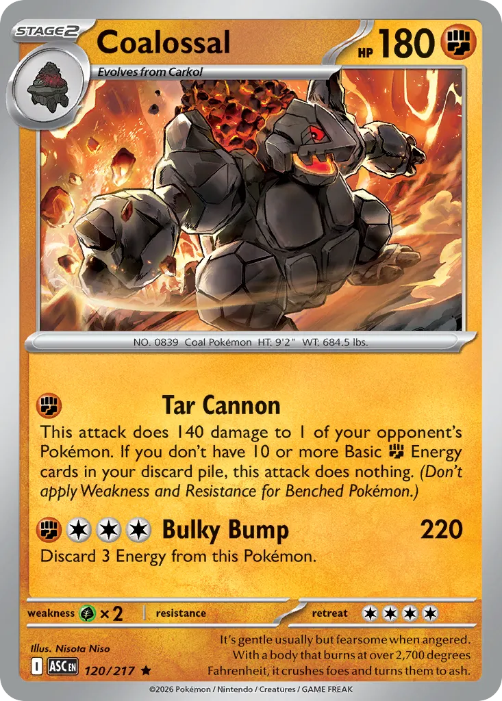 2026 Ascended Heroes Coalossal #120/217 Rare card image