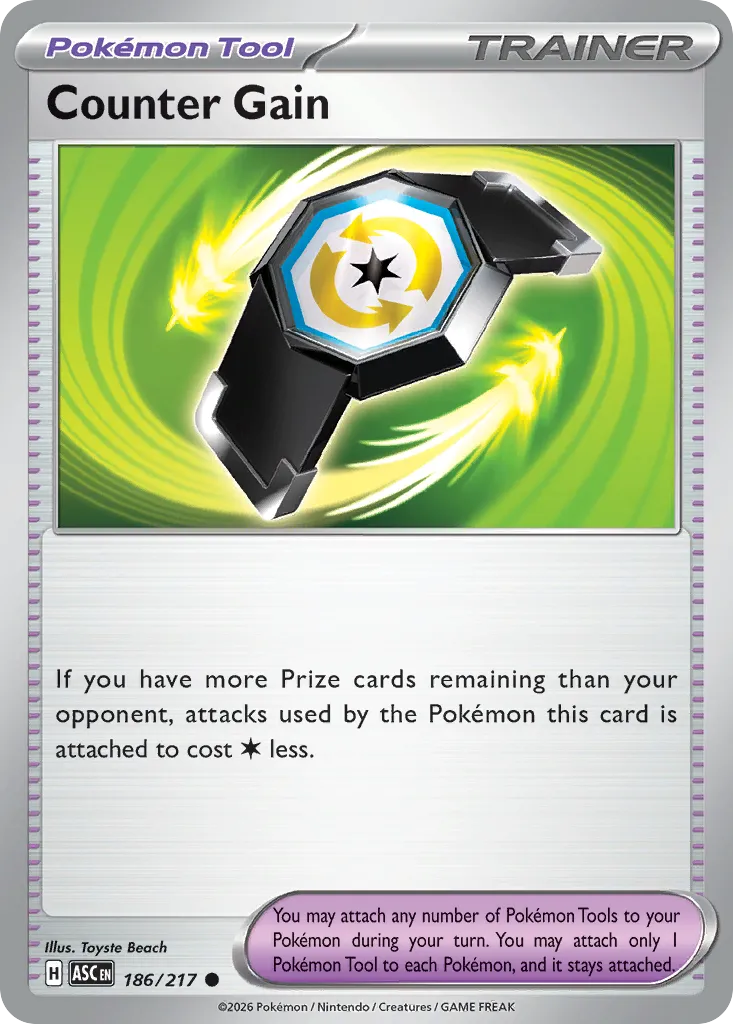 2026 Ascended Heroes Counter Gain #186/217 Common card image