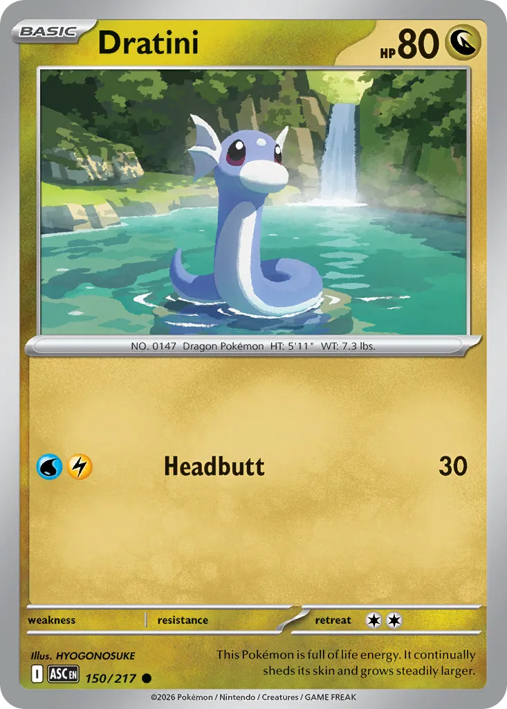 2026 Ascended Heroes Dratini Common #150/217 Common card image