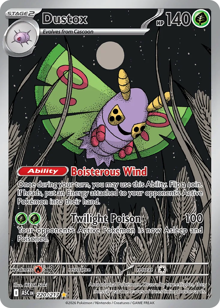 2026 Ascended Heroes Dustox #220/217 Illustration Rare card image