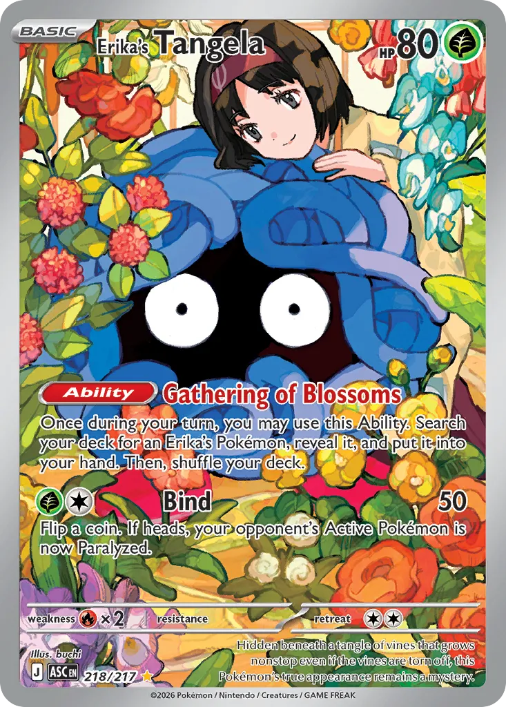 2026 Ascended Heroes Erika's Tangela #218/217 Illustration Rare card image