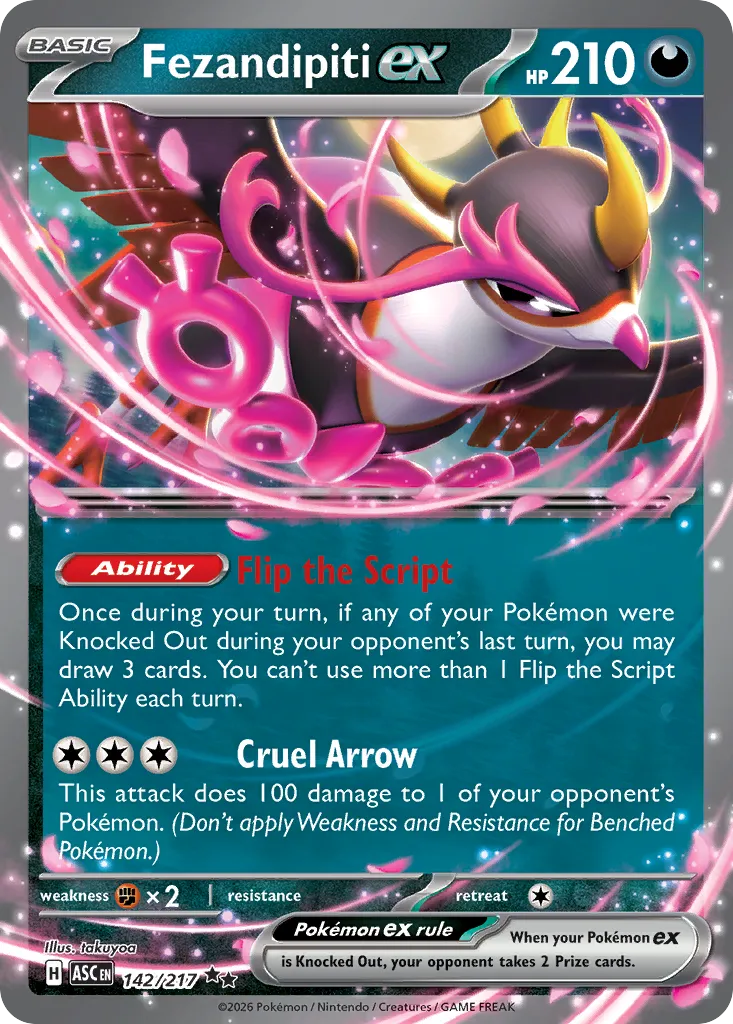 2026 Ascended Heroes Fezandipiti Ex #142/217 Double Rare card image