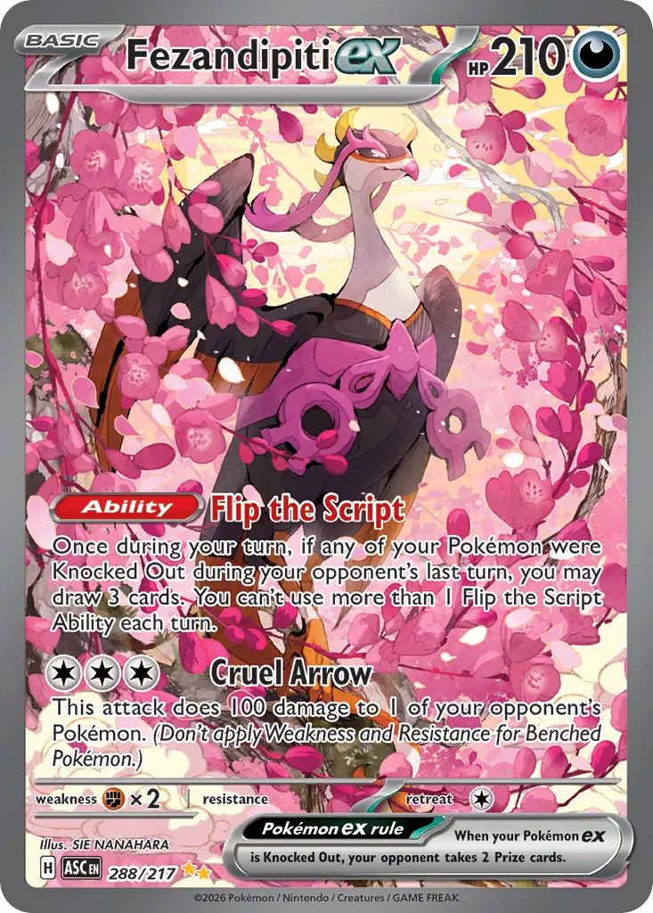 2026 Ascended Heroes Fezandipiti Ex Special Illustration Rare #288/217 Special Illustration Rare card image