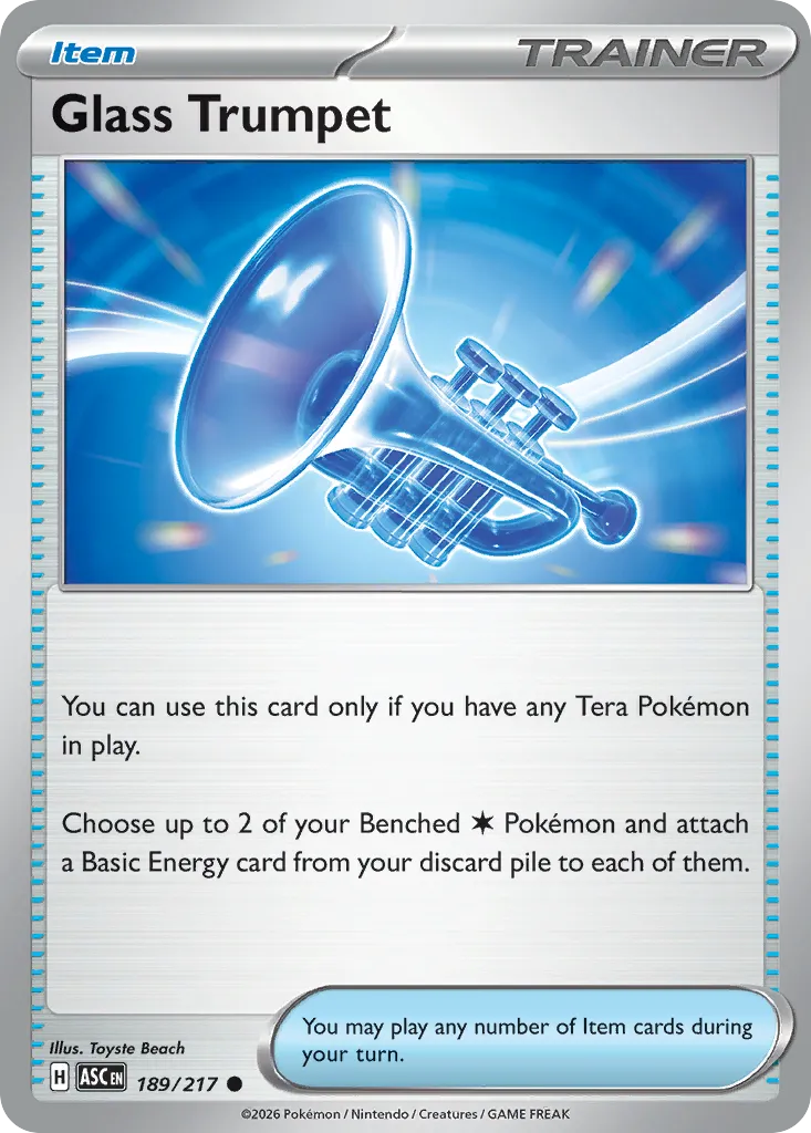 2026 Ascended Heroes Glass Trumpet #189/217 Common card image
