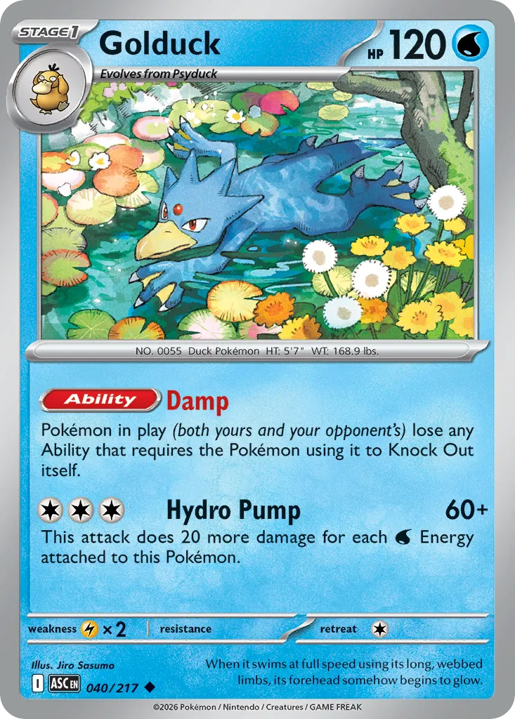 2026 Ascended Heroes Golduck Uncommon #040/217 Uncommon card image