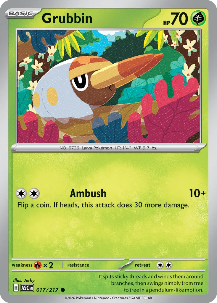 2026 Ascended Heroes Grubbin #017/217 Common card image