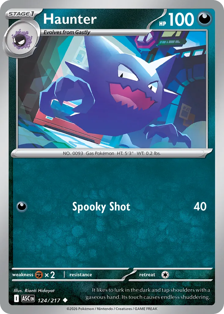 2026 Ascended Heroes Haunter Uncommon #124/217 Uncommon card image