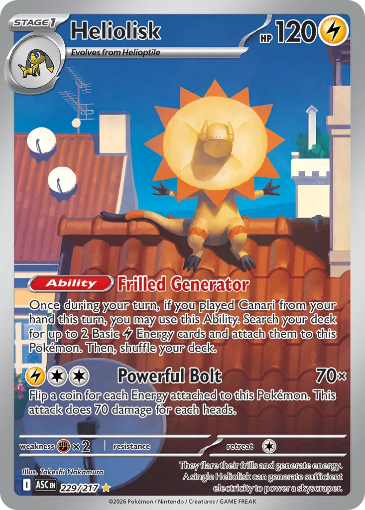 2026 Ascended Heroes Heliolisk #229/217 Illustration Rare card image