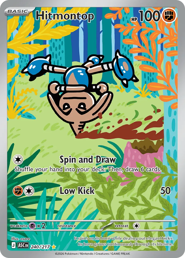 2026 Ascended Heroes Hitmontop #240/217 Illustration Rare card image
