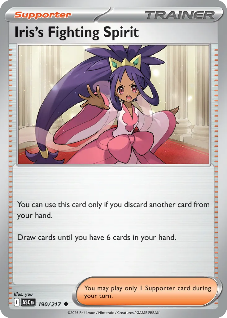 2026 Ascended Heroes Iris's Fighting Spirit #190/217 Uncommon card image