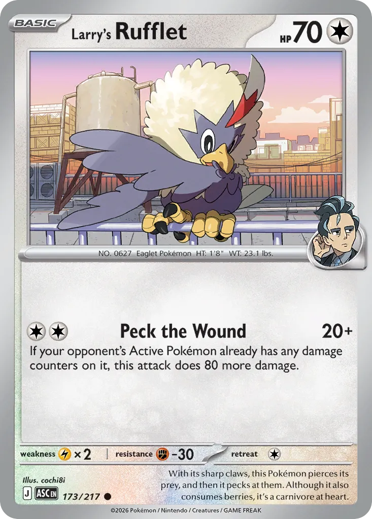 2026 Ascended Heroes Larry's Rufflet #173/217 Common card image