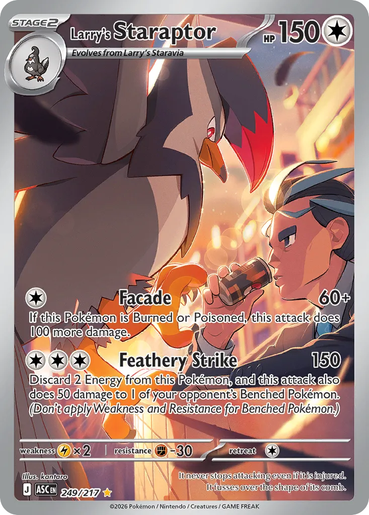 2026 Ascended Heroes Larry's Staraptor #249/217 Illustration Rare card image