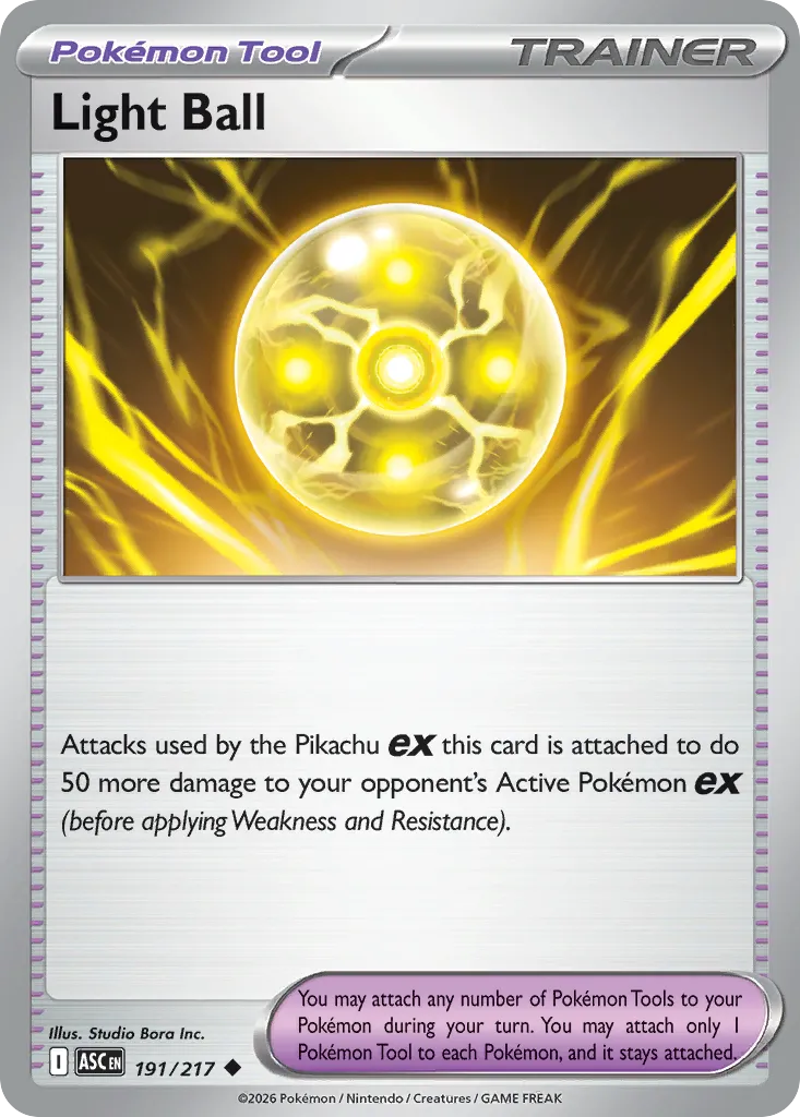 2026 Ascended Heroes Light Ball #191/217 Uncommon card image