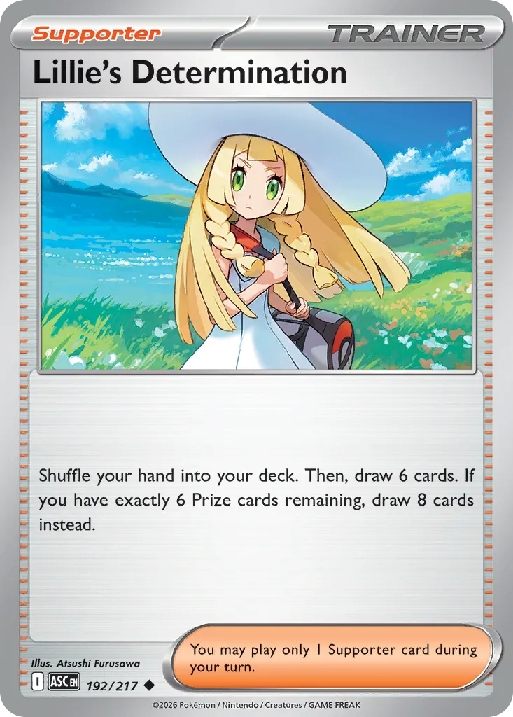 2026 Ascended Heroes Lillie's Determination #192/217 Uncommon card image