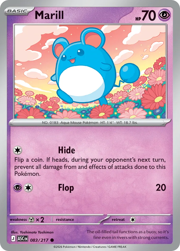 2026 Ascended Heroes Marill #083/217 Common card image