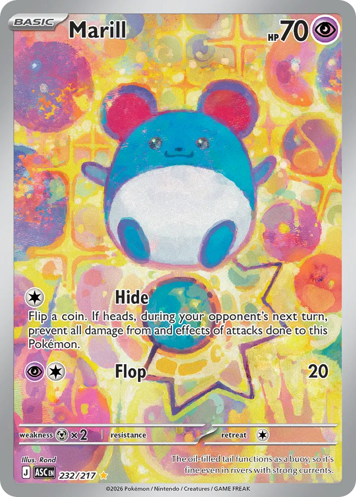 2026 Ascended Heroes Marill #232/217 Illustration Rare card image