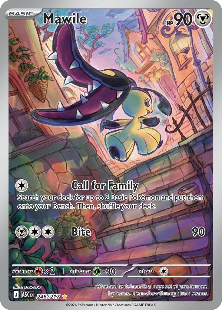 2026 Ascended Heroes Mawile #246/217 Illustration Rare card image