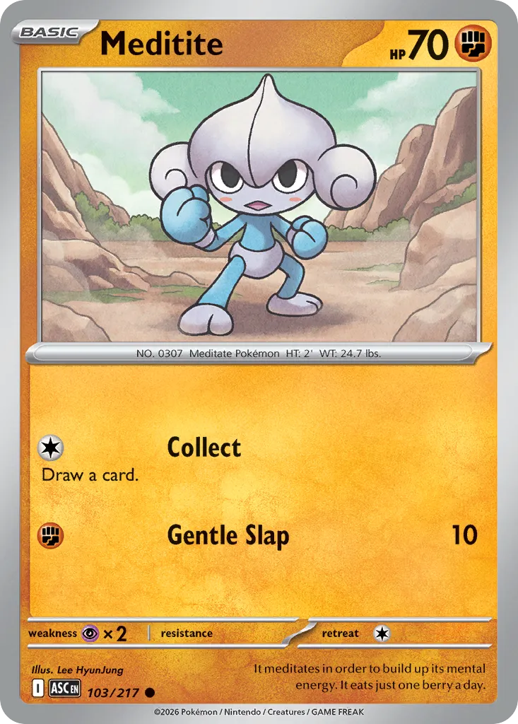 2026 Ascended Heroes Meditite Common #103/217 Common card image