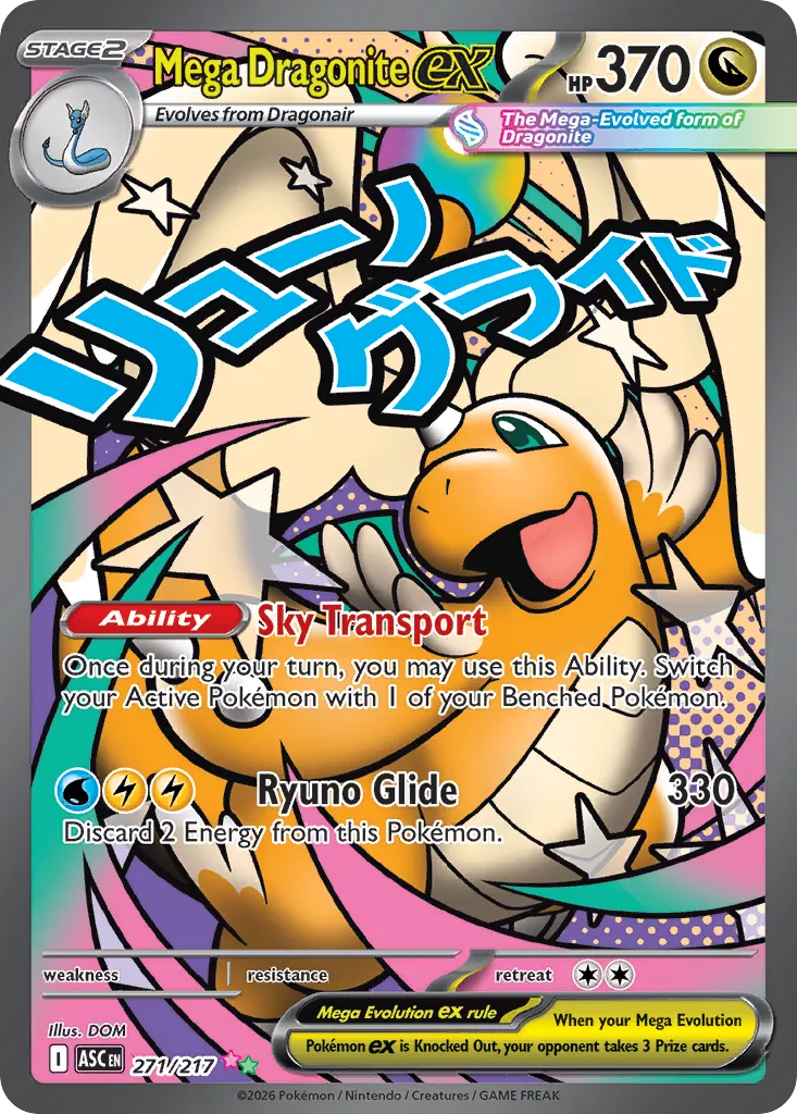 2026 Ascended Heroes Mega Dragonite ex #271/217 MEGA_ATTACK_RARE card image