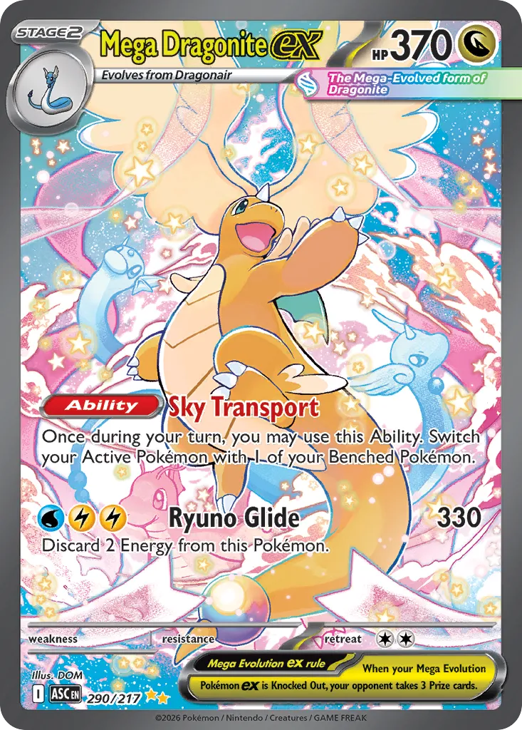 2026 Ascended Heroes Mega Dragonite ex Special Illustration Rare #290/217 Special Illustration Rare card image