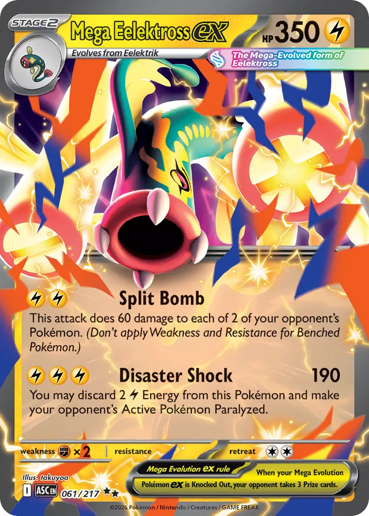 2026 Ascended Heroes Mega Eelektross ex #061/217 Double Rare card image