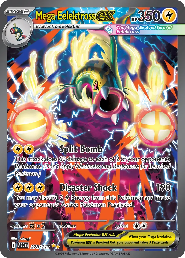2026 Ascended Heroes Mega Eelektross Ex Special Illustration Rare #278/217 Special Illustration Rare card image