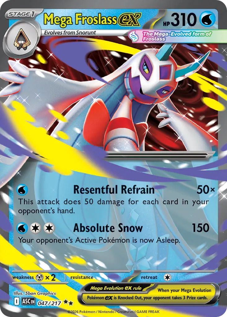 2026 Ascended Heroes Mega Froslass ex #047/217 Double Rare card image