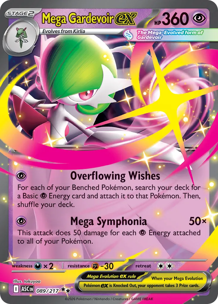 2026 Ascended Heroes Mega Gardevoir ex Double Rare #089/217 Double Rare card image