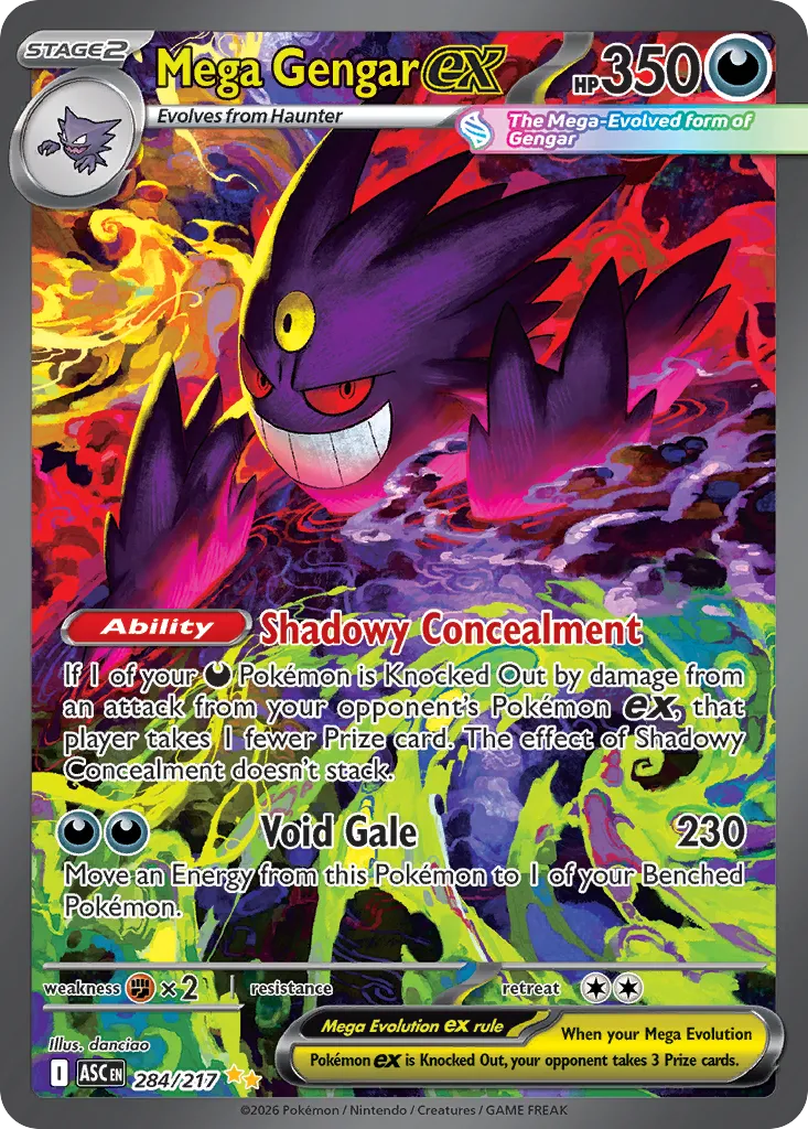 2026 Ascended Heroes Mega Gengar ex Special Illustration Rare #284/217 Special Illustration Rare card image