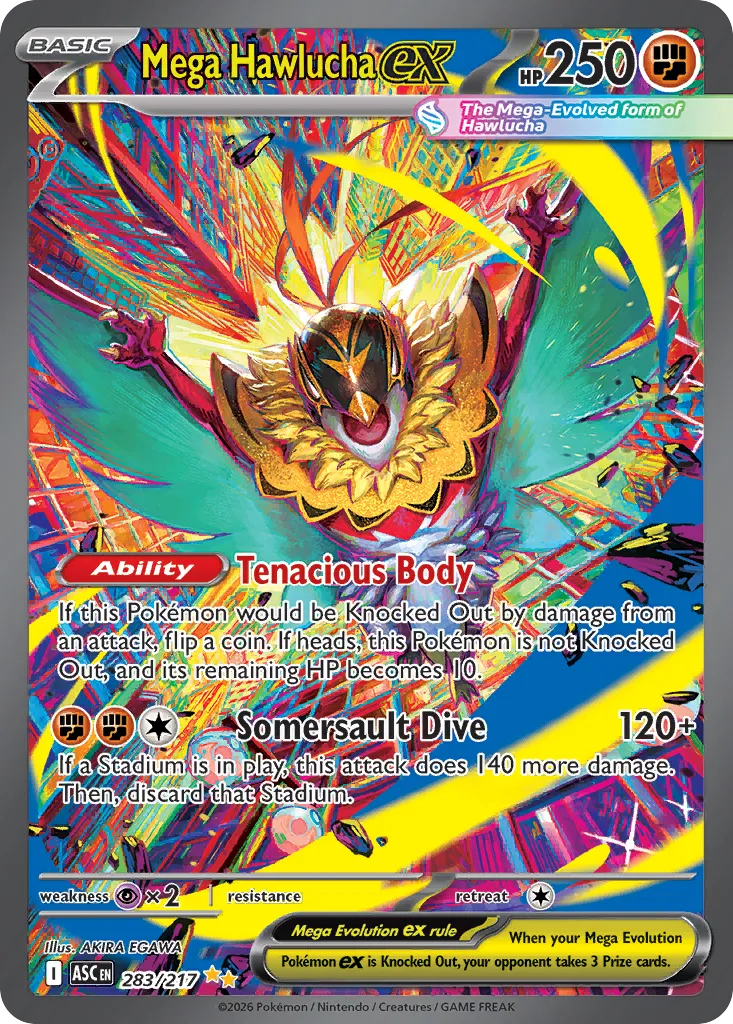 2026 Ascended Heroes Mega Hawlucha ex Special Illustration Rare #283/217 Special Illustration Rare card image