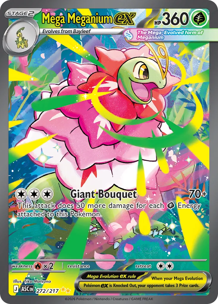2026 Ascended Heroes Mega Meganium Ex Special Illustration Rare #272/217 Special Illustration Rare card image