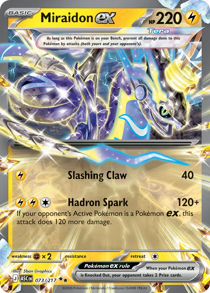 2026 Ascended Heroes Miraidon Ex #073/217 Double Rare card image