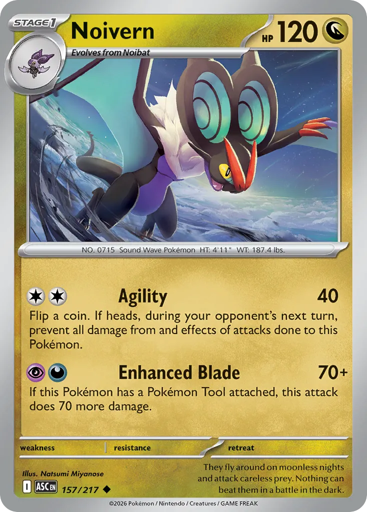 2026 Ascended Heroes Noivern Uncommon #157/217 Uncommon card image