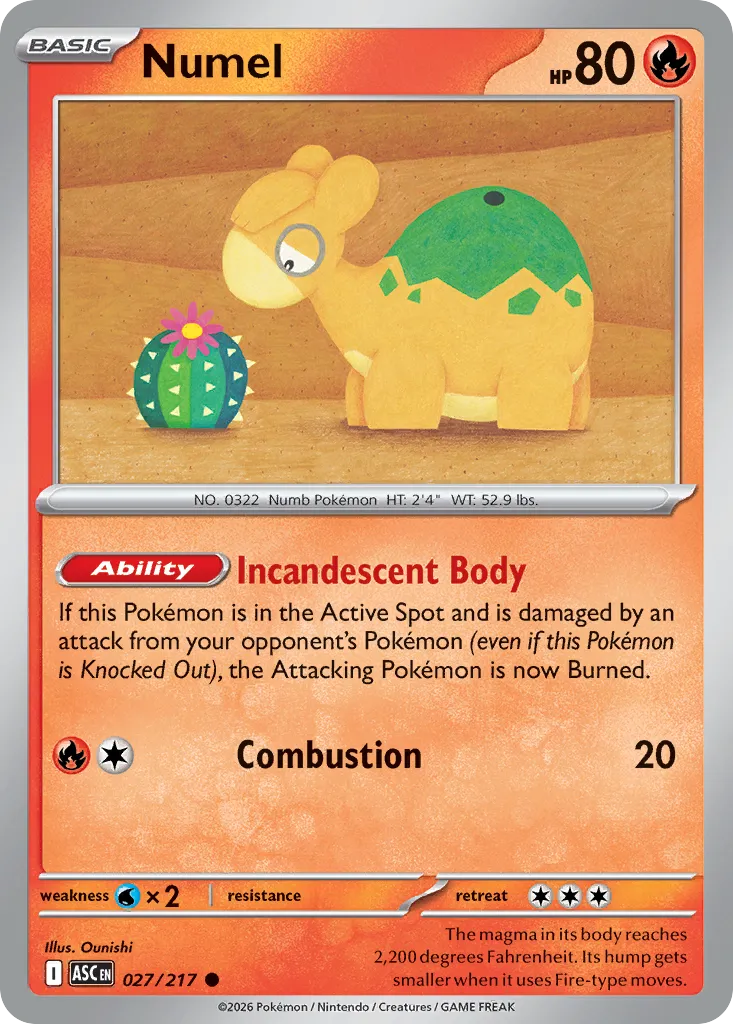2026 Ascended Heroes Numel #027/217 Common card image