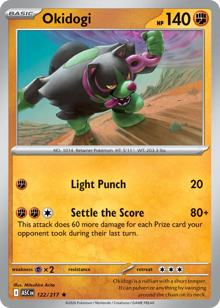 2026 Ascended Heroes Okidogi Rare #122/217 Rare card image