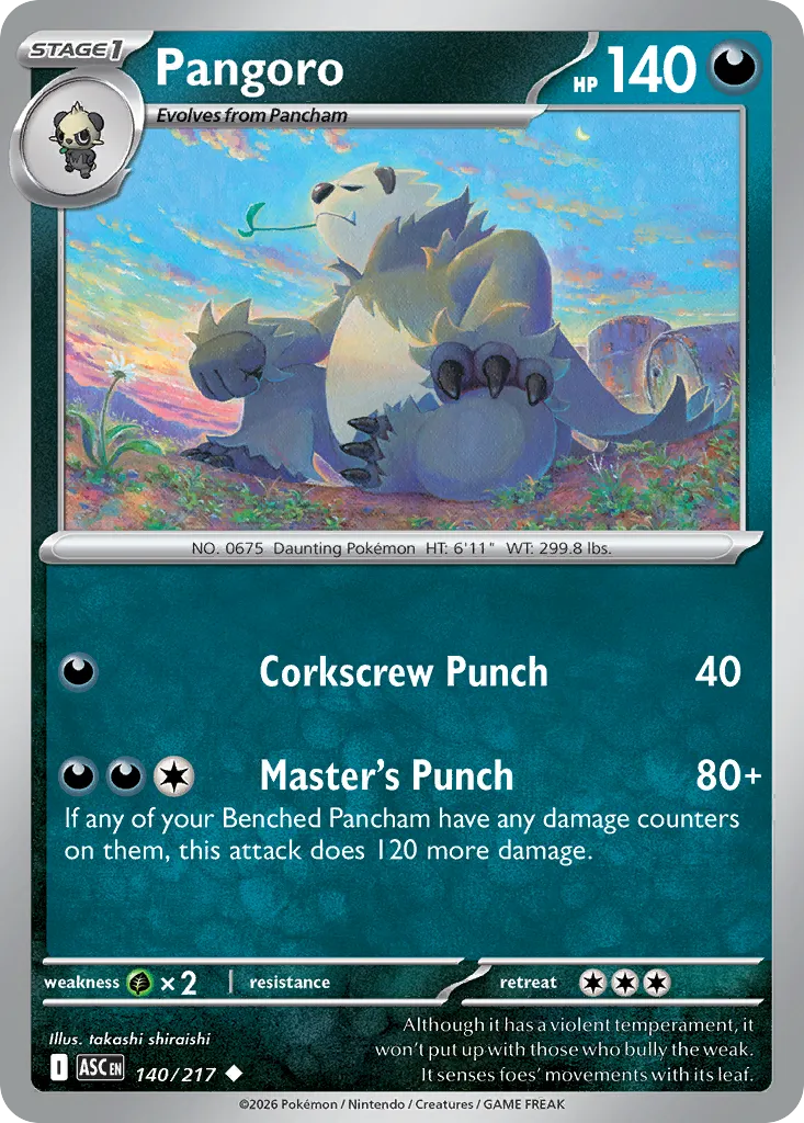 2026 Ascended Heroes Pangoro #140/217 Uncommon card image