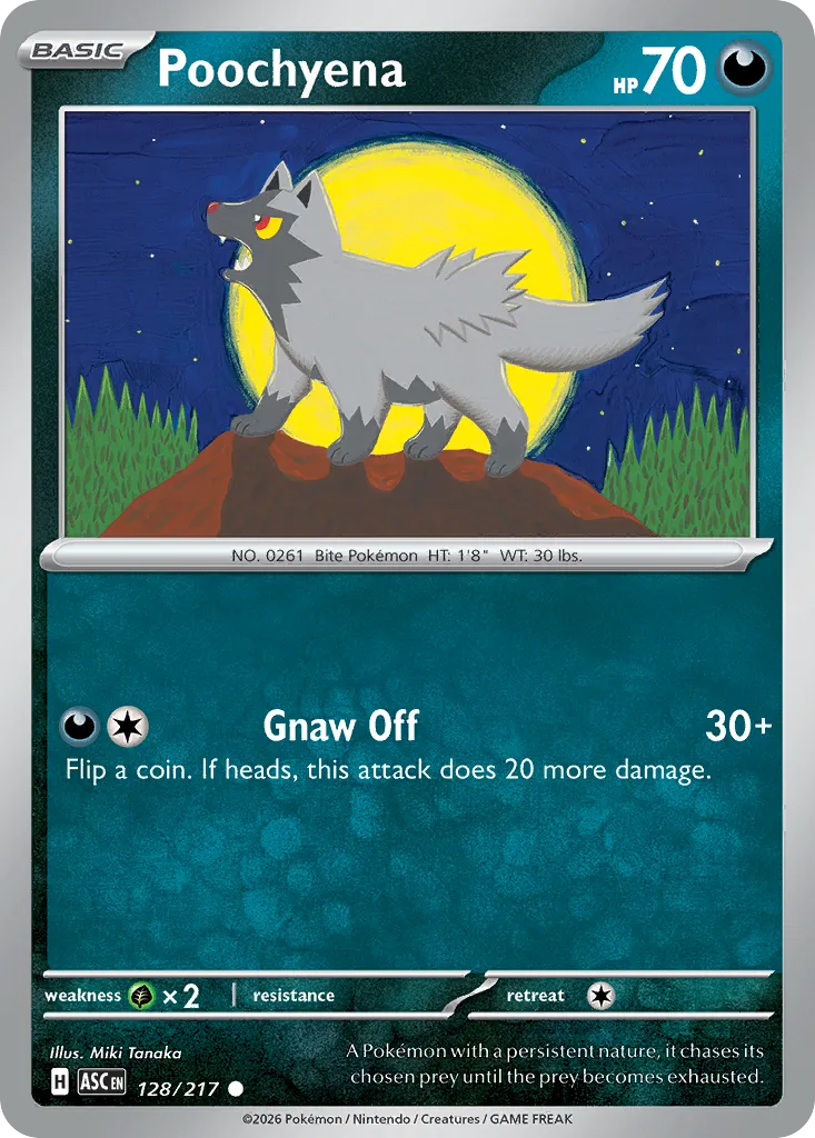 2026 Ascended Heroes Poochyena #128/217 Common card image