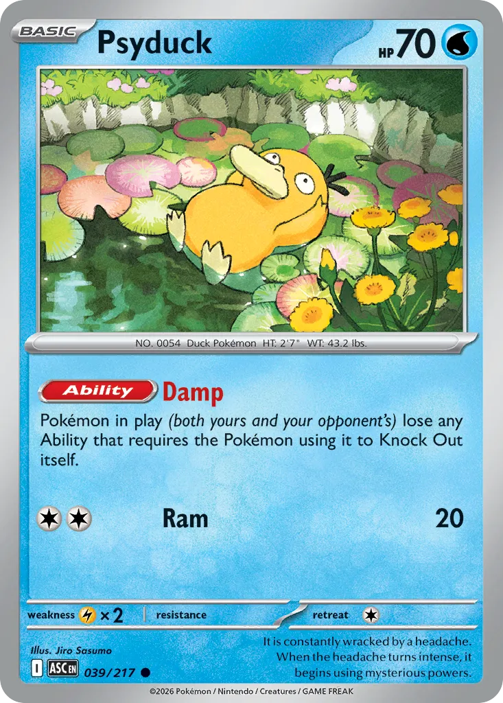 2026 Ascended Heroes Psyduck #039/217 Common card image
