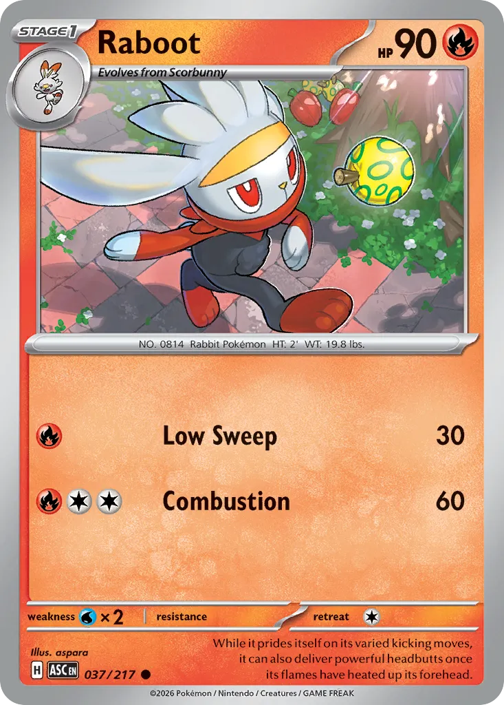 2026 Ascended Heroes Raboot Common #037/217 Common card image