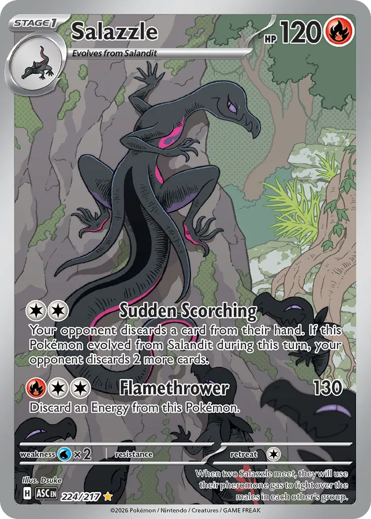 2026 Ascended Heroes Salazzle #224/217 Illustration Rare card image