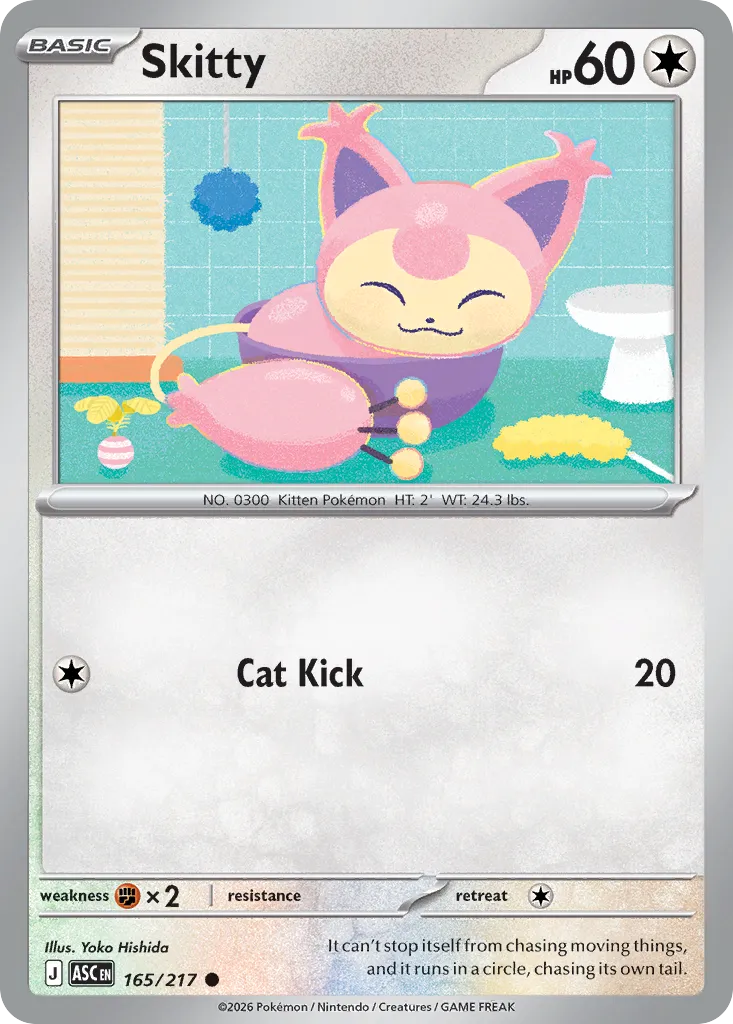 2026 Ascended Heroes Skitty #165/217 Common card image