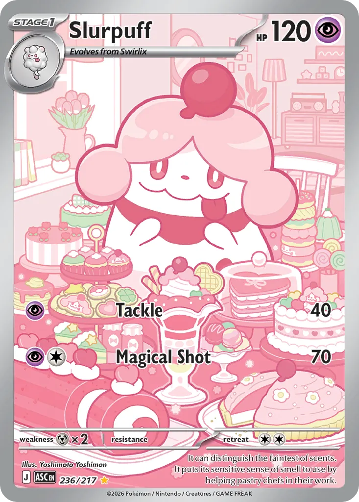2026 Ascended Heroes Slurpuff #236/217 Illustration Rare card image