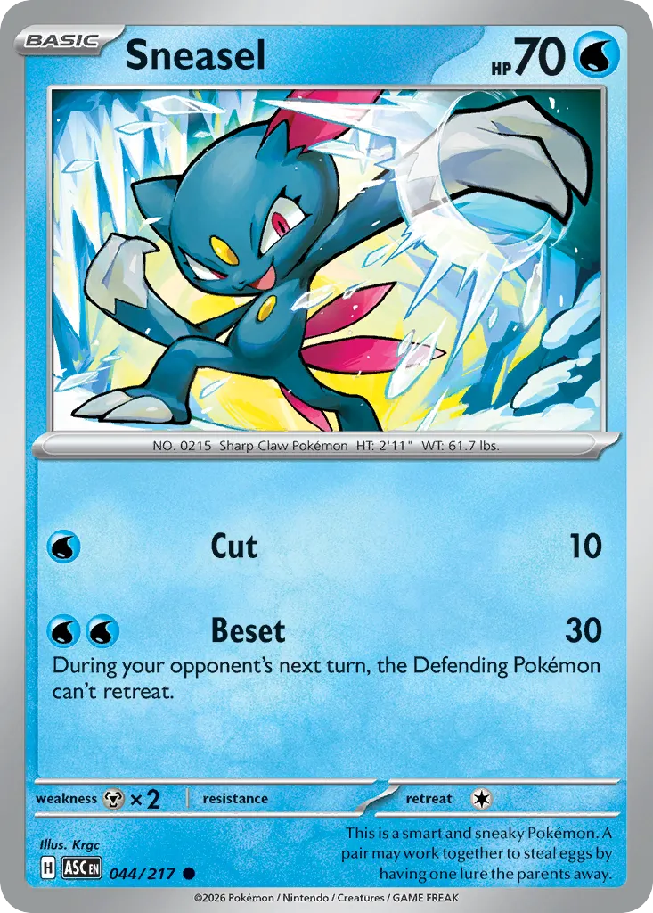 2026 Ascended Heroes Sneasel Common #044/217 Common card image